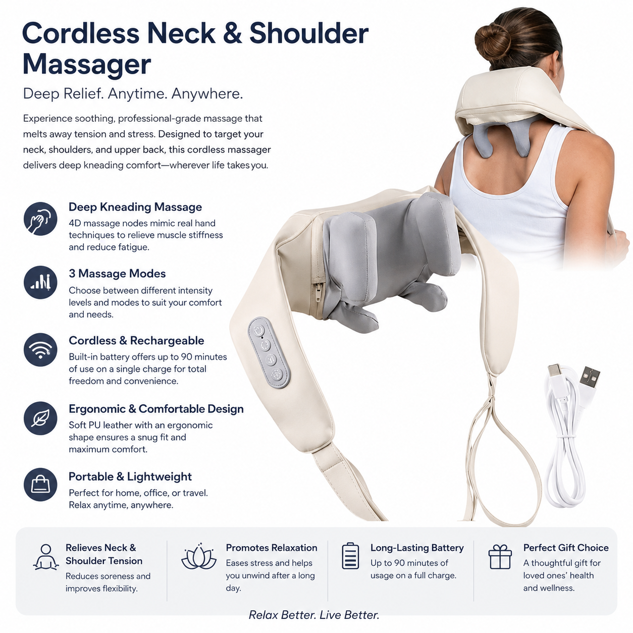 Smart Neck & Shoulder Relief Massager