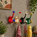 🍄 Retro Mushroom Dual-Prong Wall Hooks (Set of 4)