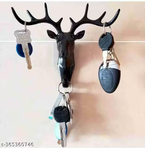 Deer Head Wall-Mounted Key Holder & Organizer (Pack of 2)